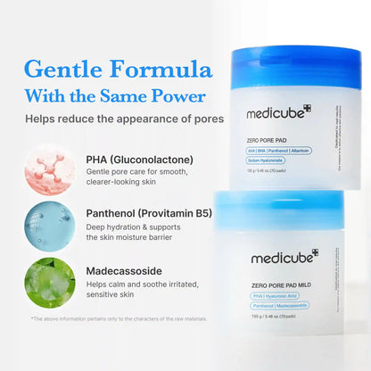 [Subscr.] Zero Pore Madecassoside Pads (Mild)