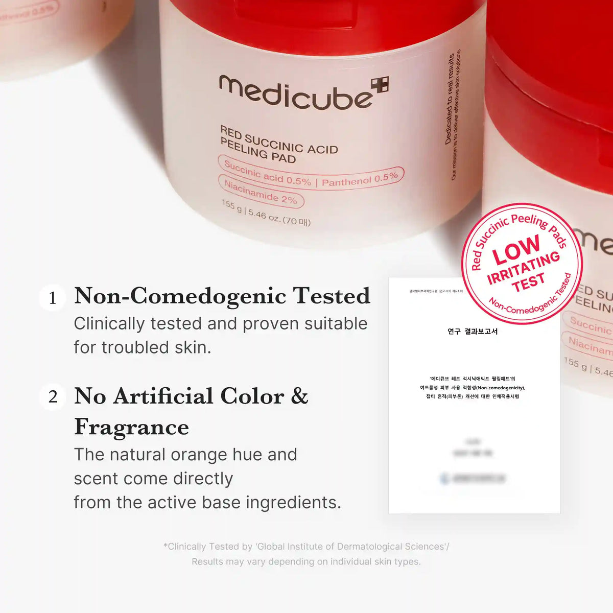 Red Succinic Acid Panthenol Pads