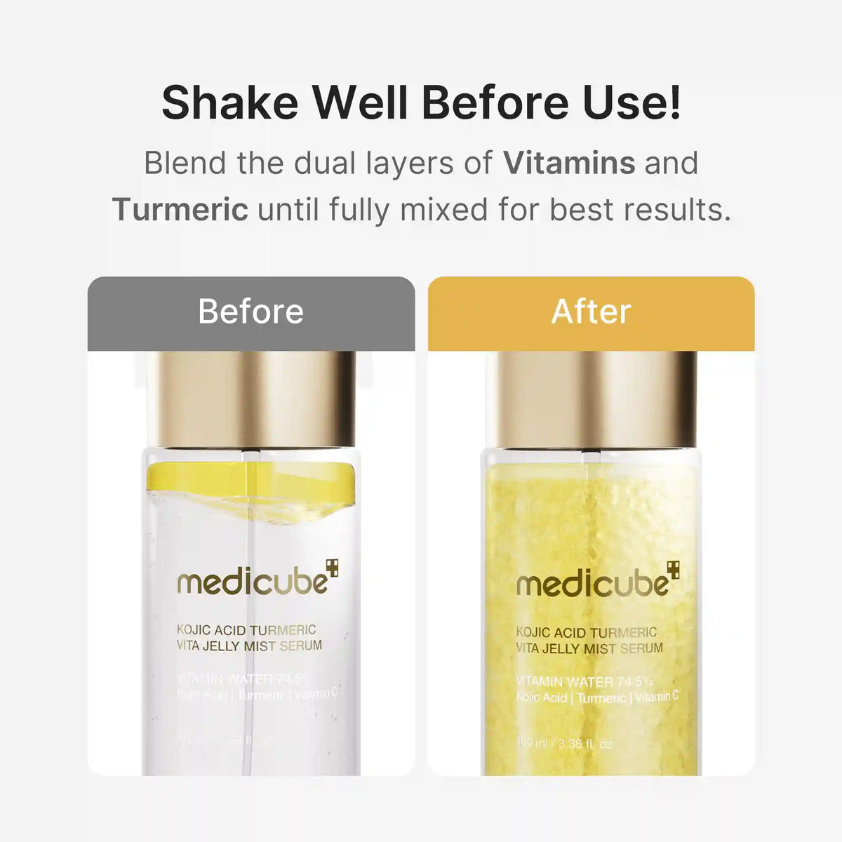 Kojic Acid Turmeric Vitamin Gold Jelly Mist Serum