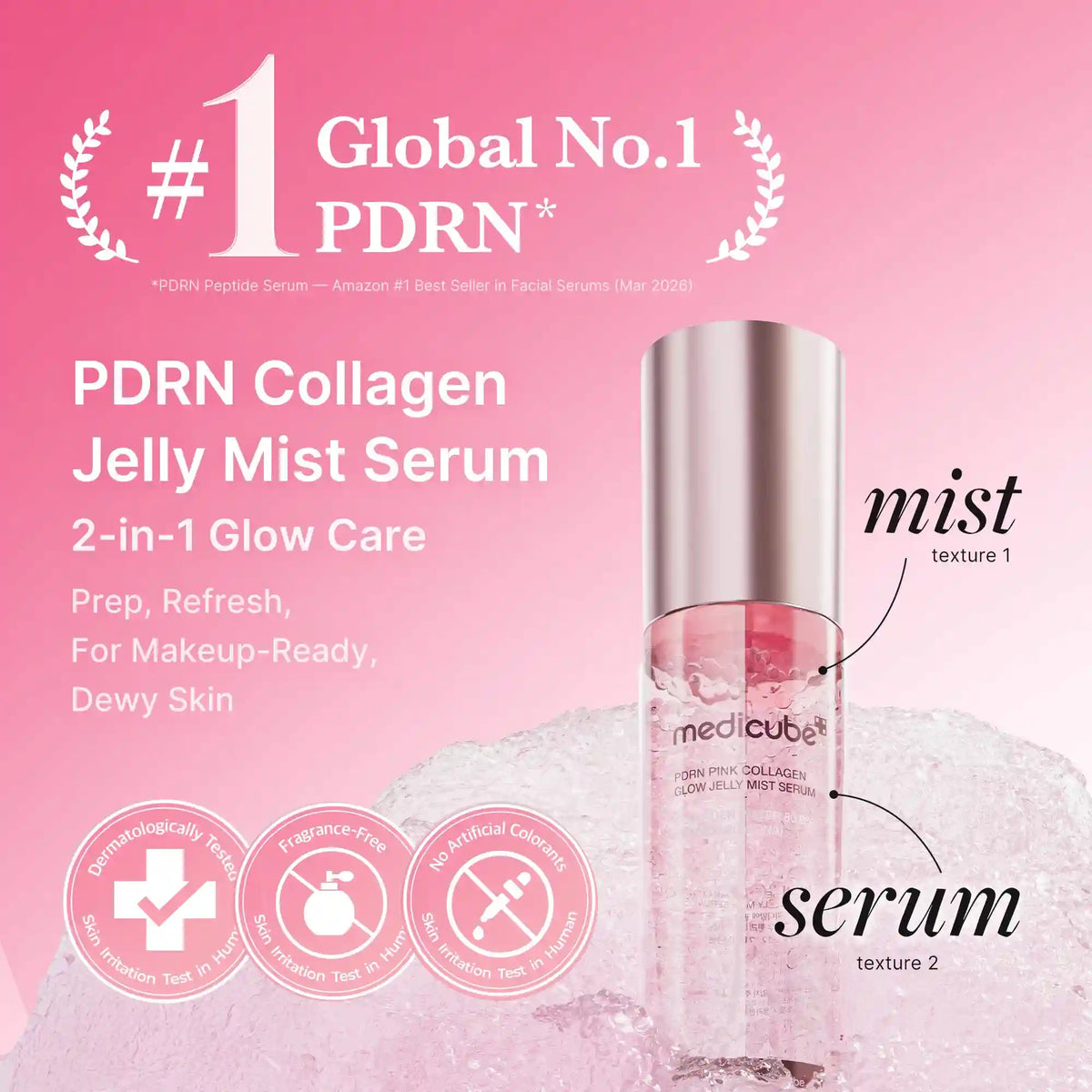 PDRN Pink Collagen Glow Jelly Mist Serum